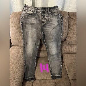 Judy Blue Skinny Smoke Black Jeans 14w